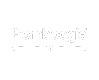 bomboogie logo vit
